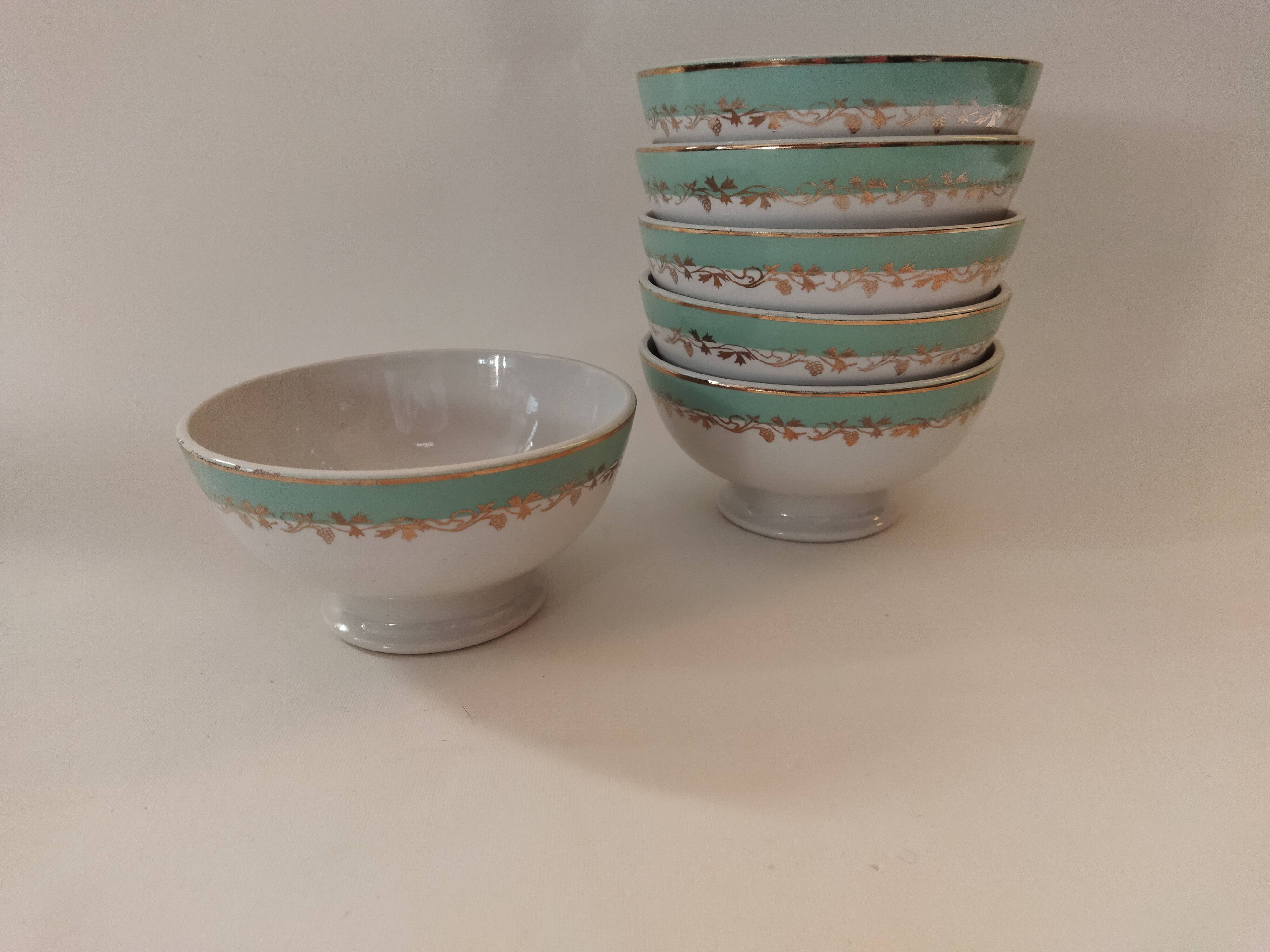 Six fenal badonviller bowls