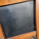 Pair of Throne Armchairs Spanish Renaissance style French Spanish armchair leather from Cordoba 1960s