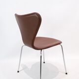 Ensemble de 4 chaises, modèle 3107, conçu par Arne Jacobsen et fabriqué par Fritz Hansen