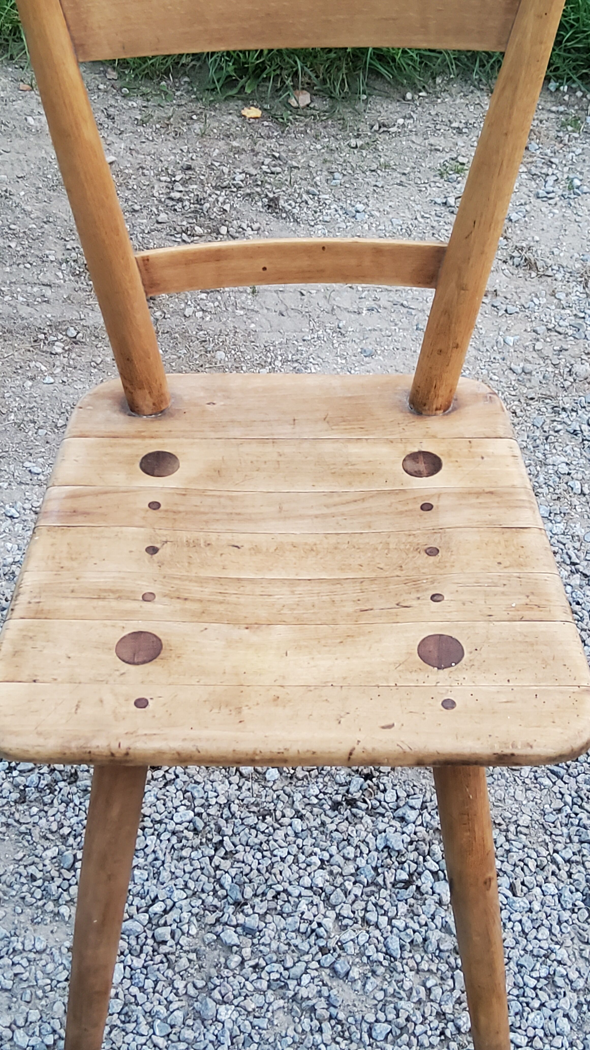 Set of 4 Scandinavian style beech chairs