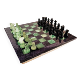 1970 Volterra Alabaster Chess Set - Made in Italy