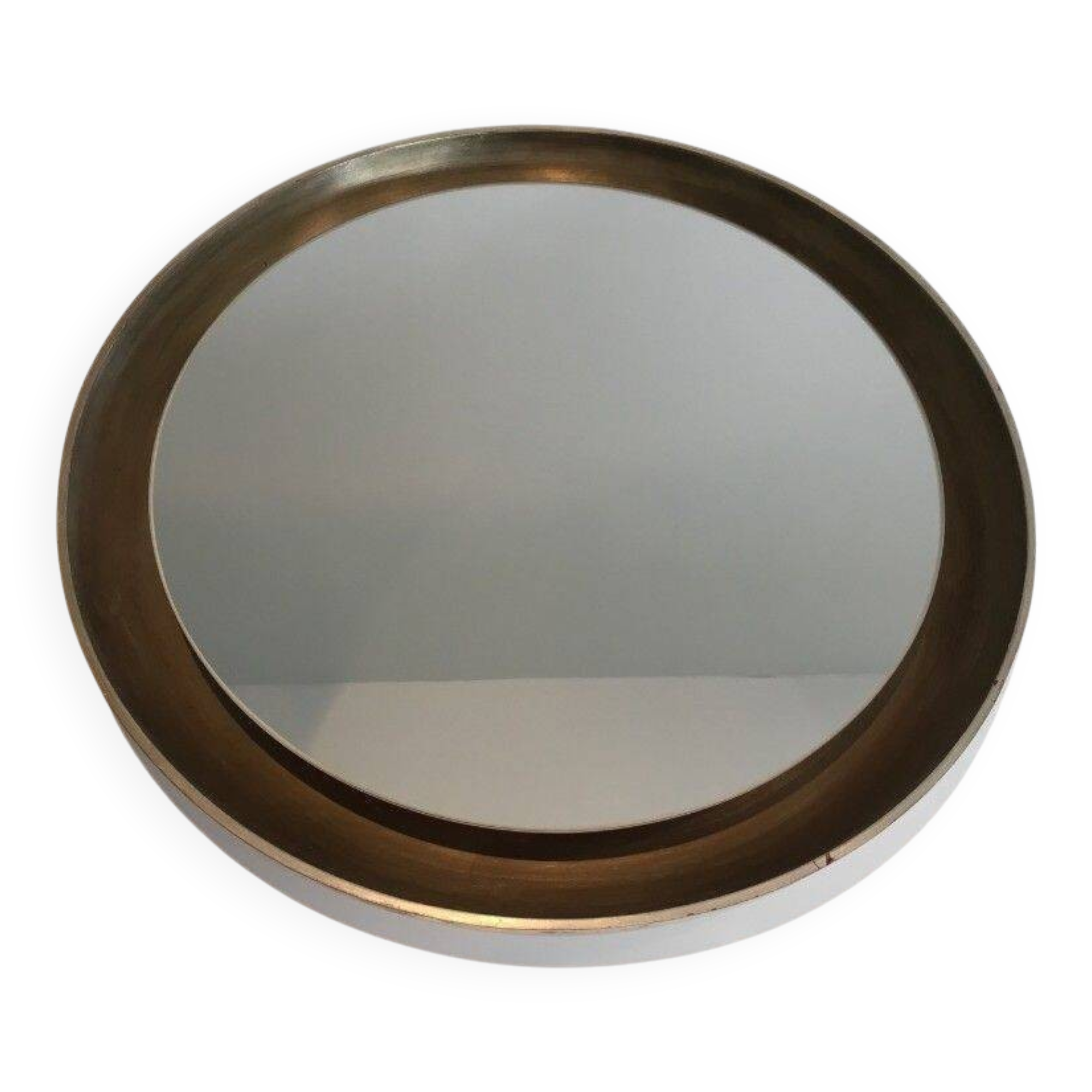 Miroir argenté en bois incurvé