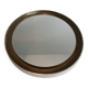 Curved wooden silver mirror