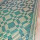 Tapis vintage en rotin tressé main 212x92cm