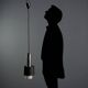 Vintage aluminium and glass chandelier, design, Italy, 1960s