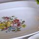 Flat faience of Lunéville China Keller & Guerin 1889 "Chaillot of Vercor" decoration in engraving enhanced drawing flowers
