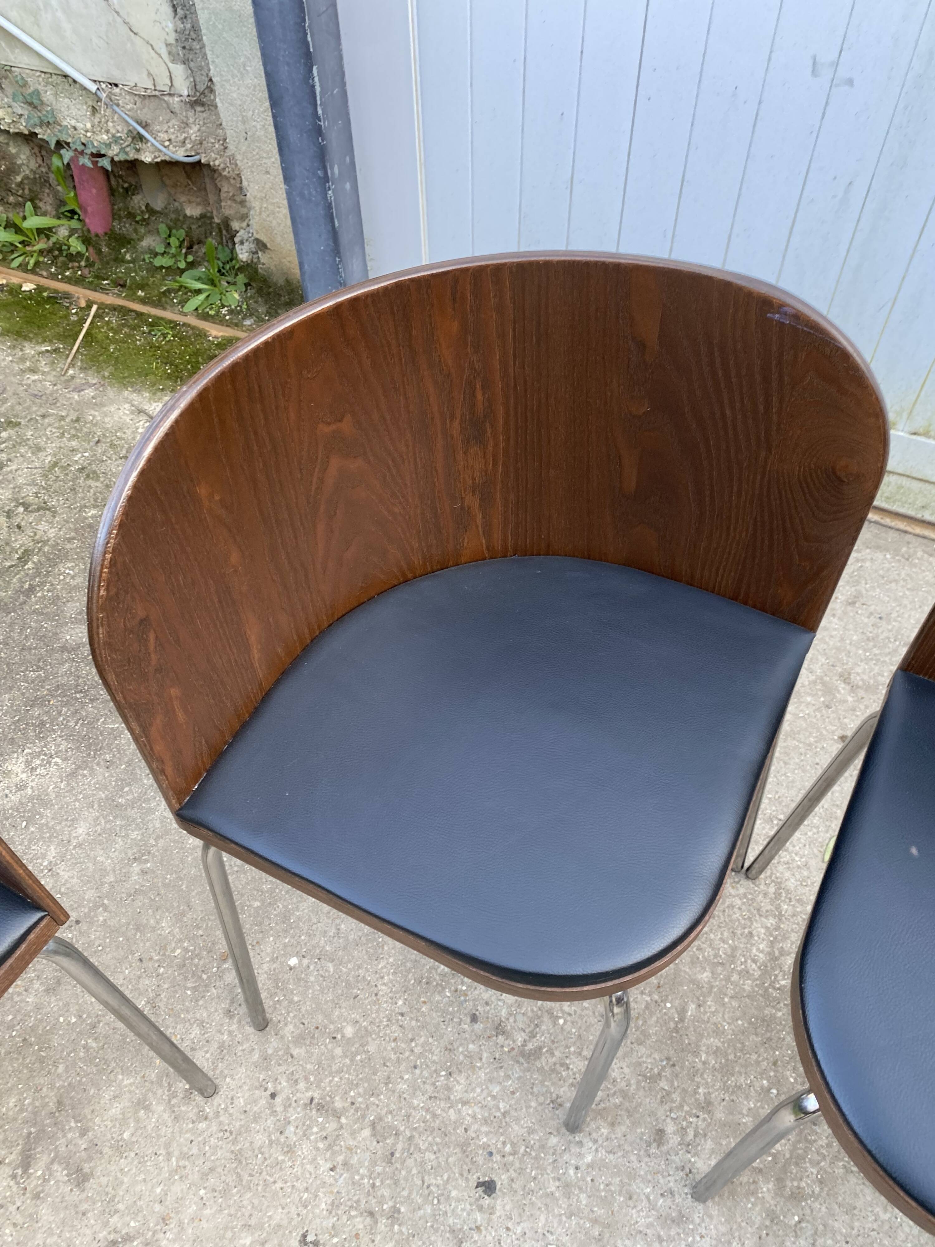 Fusion table and 4 teak chairs by Sandra Kragnert IKEA.