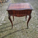 Coiffeuse française en palissandre de style Louis XV marqueterie