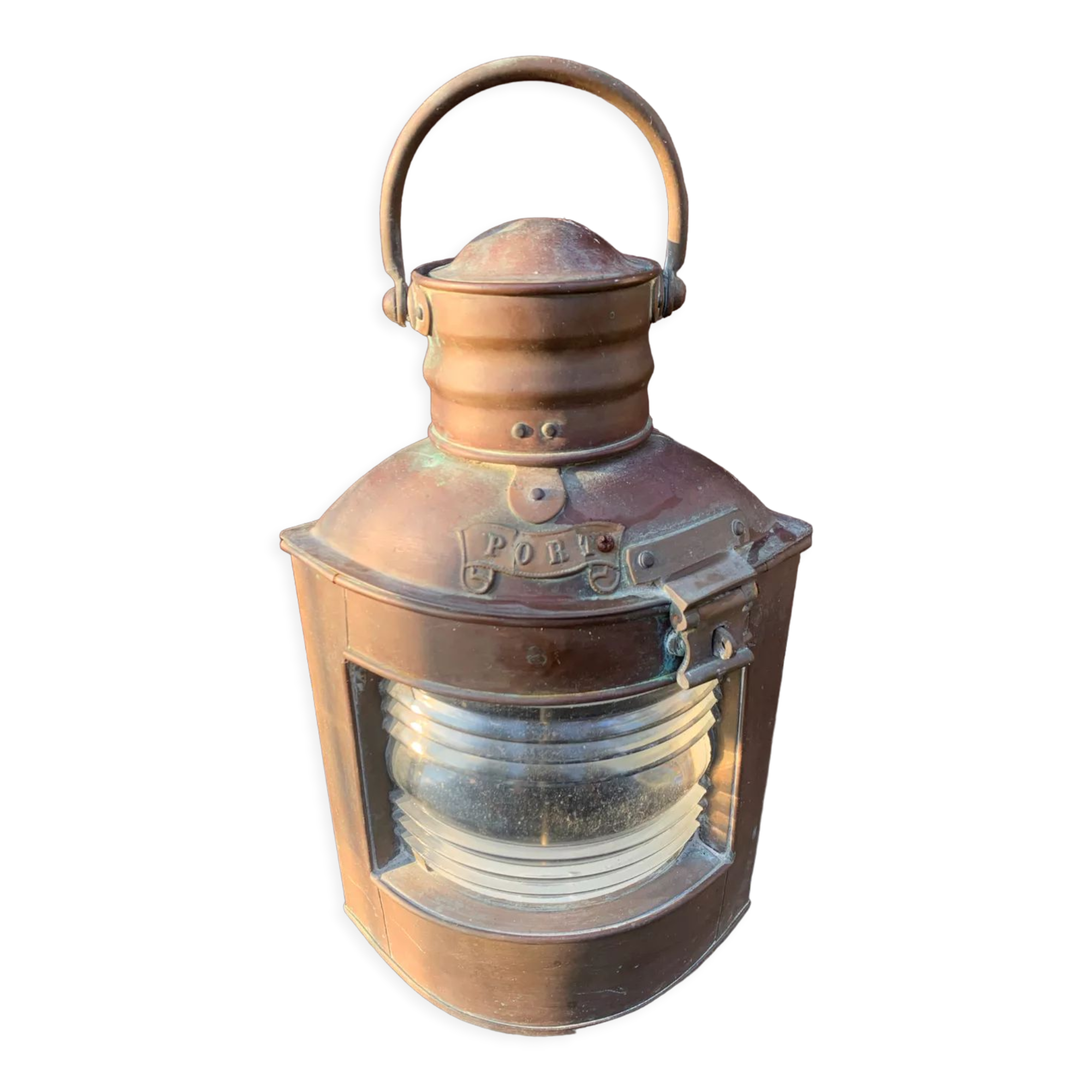 Late 19th century copper boat lantern