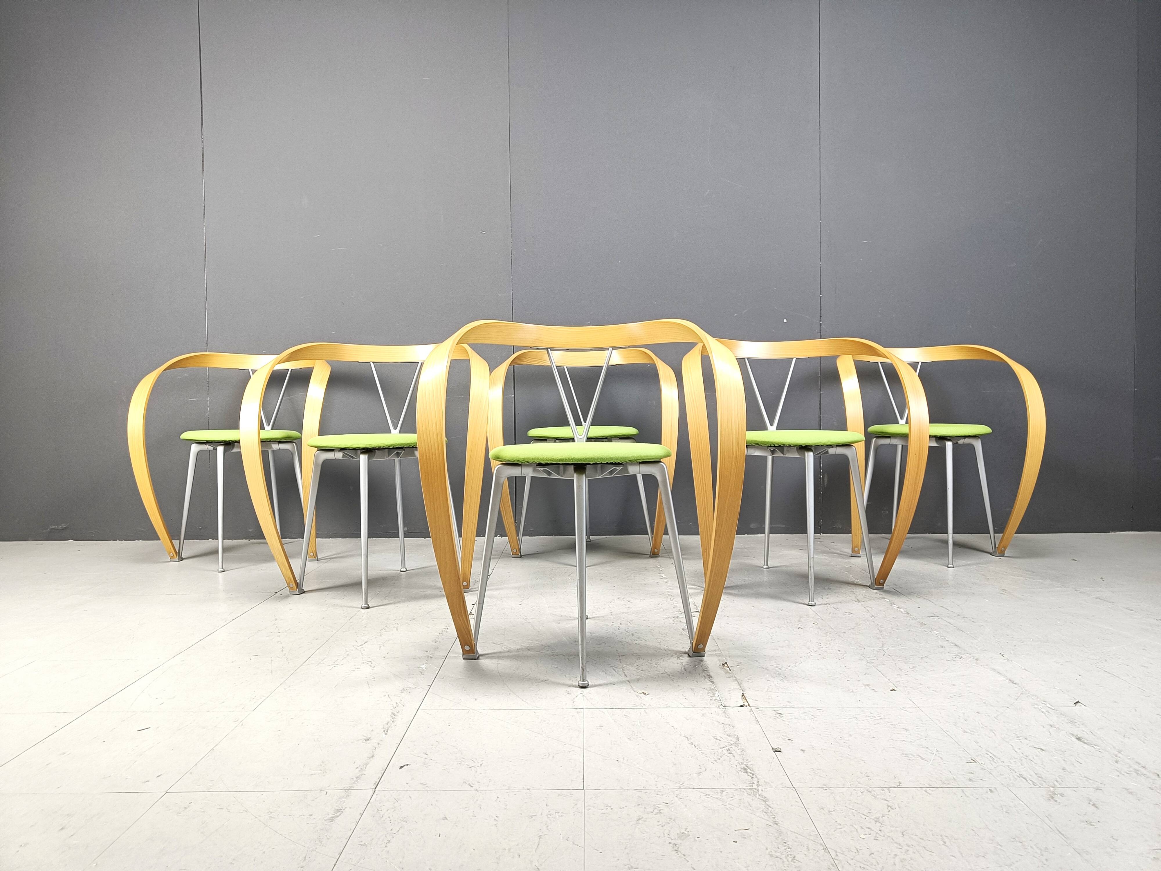 Revers Dining Chairs by Andrea Branzi for Cassina, 1993