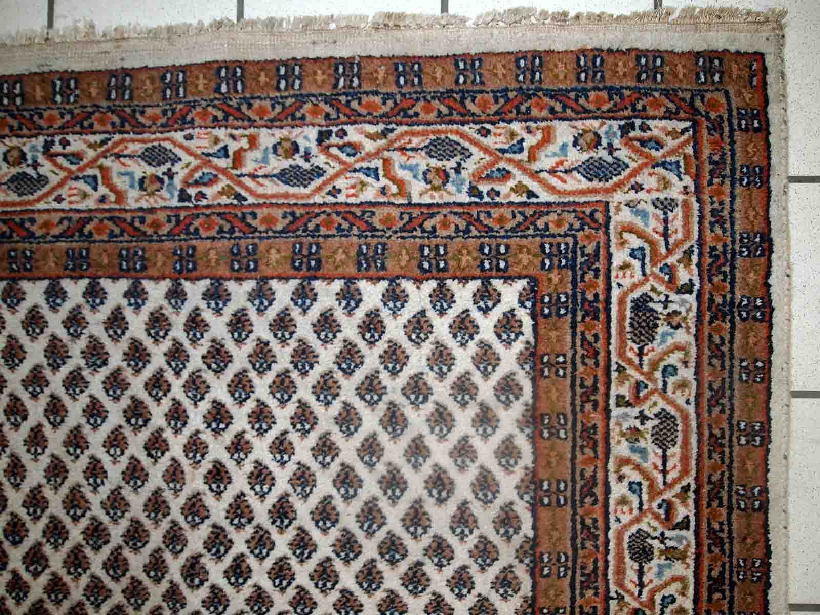 Vintage indian carpet seraband handmade 124cm x 185cm 1980s, 1c623