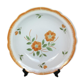 Big Dish Old Hollow Badonviller Orange Flowers