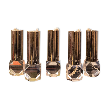 Ceiling lamp in steel and plexiglas Italy 70s