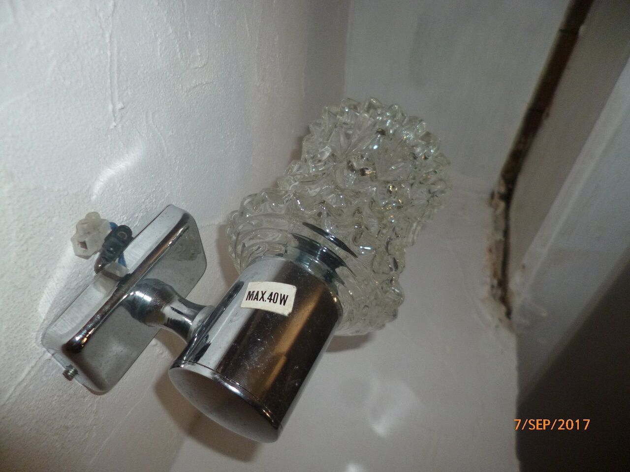 Pair of sconces glass chrome of the years 60/70