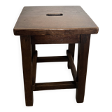 Varnished wooden stool