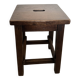 Varnished wooden stool