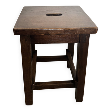 Tabouret en bois vernis