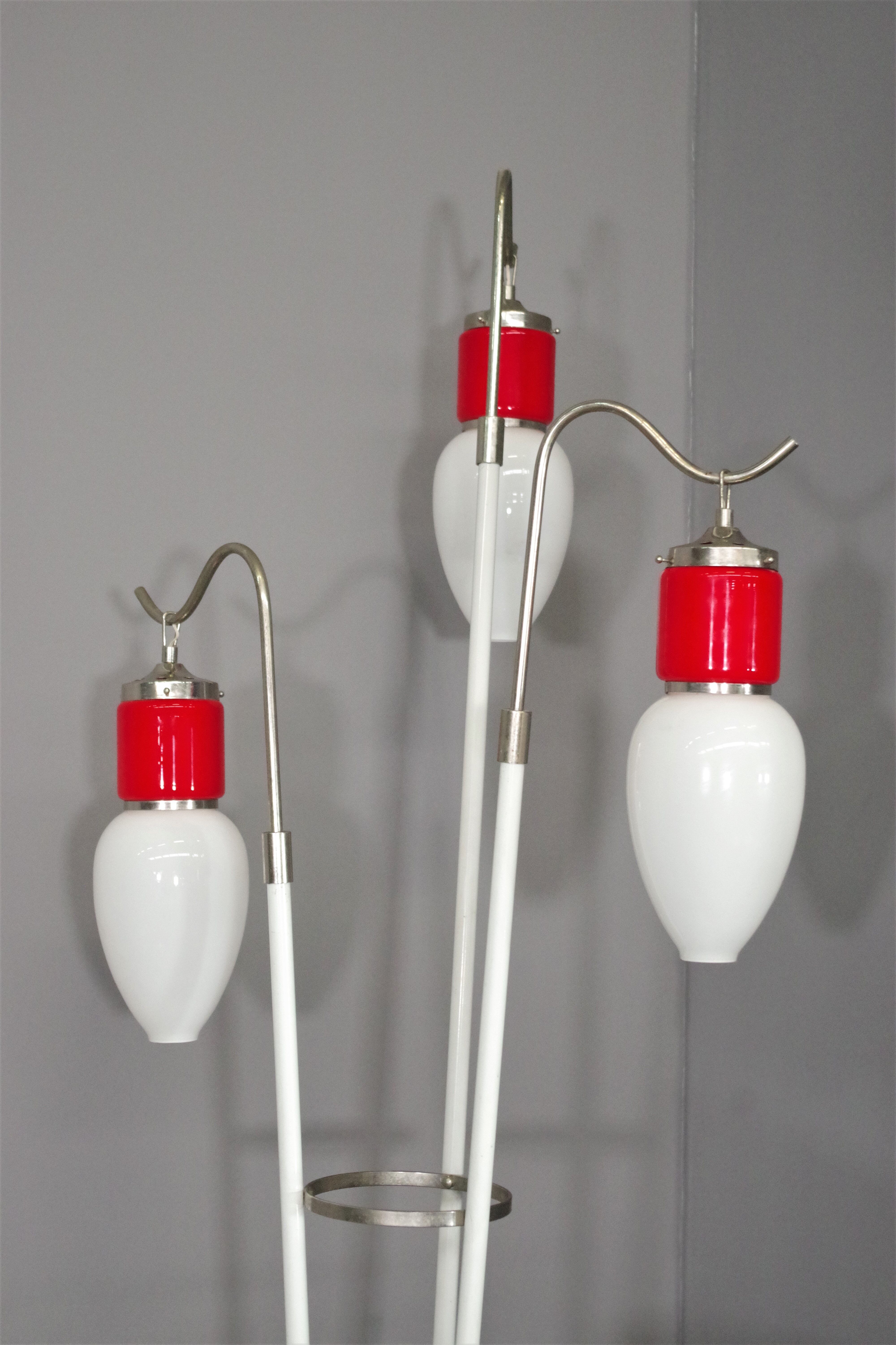 Floor chandelier 3 lights, 70s marble base