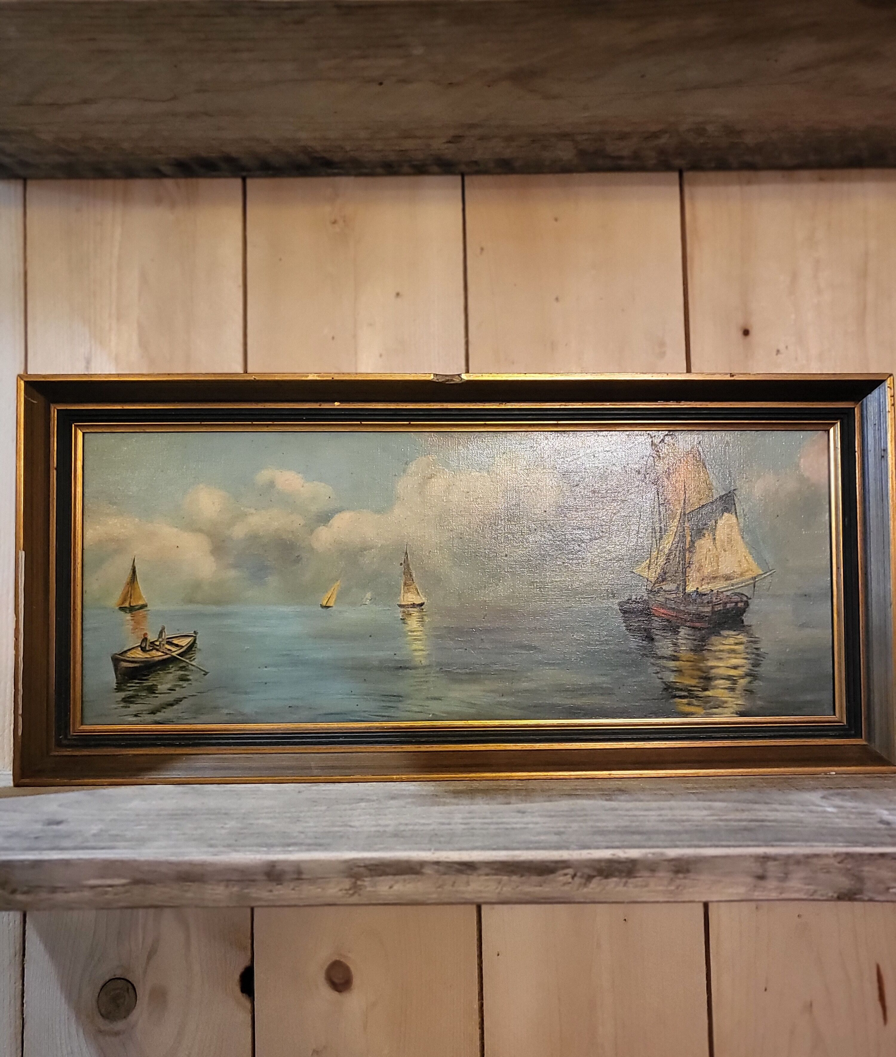 Oil on marine canvas