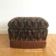 Ottoman footrest in Velvet diamond art deco style