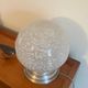 Table ball lamp in Clichy glass and Art Deco aluminum base