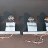 Pair of Spage Age 1970 chrome wall lights.