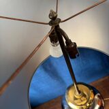 Italian design lamp in silver and gold ceramic. 1970s.