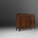 Antique Flemish Solid Oak Cabinet, ca. 1850