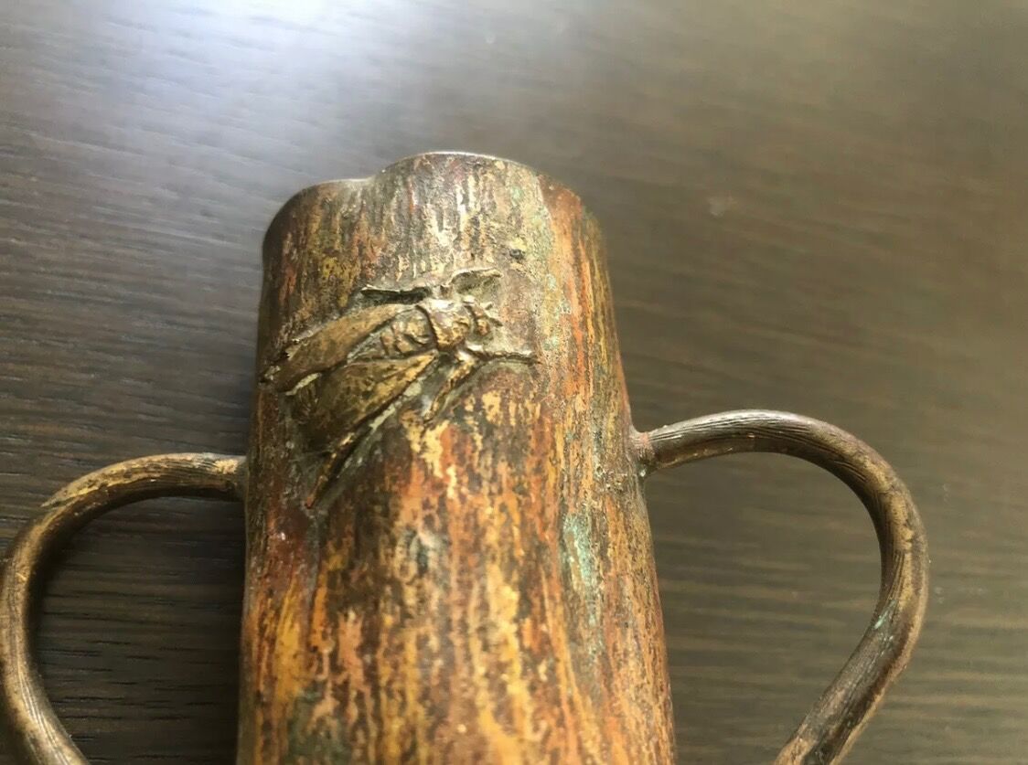 Vase à l'abeille, dinanderie Auguste Klein 1900