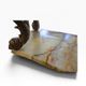 Vintage brass coffee table with onyx top.