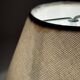 vintage wooden lamp small model with fabric shade 80's design