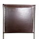Ensemble de 2 chaises pliantes anciennes en fer forgé et cuir
