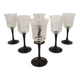 6 Octime octagonal black-footed wine glasses