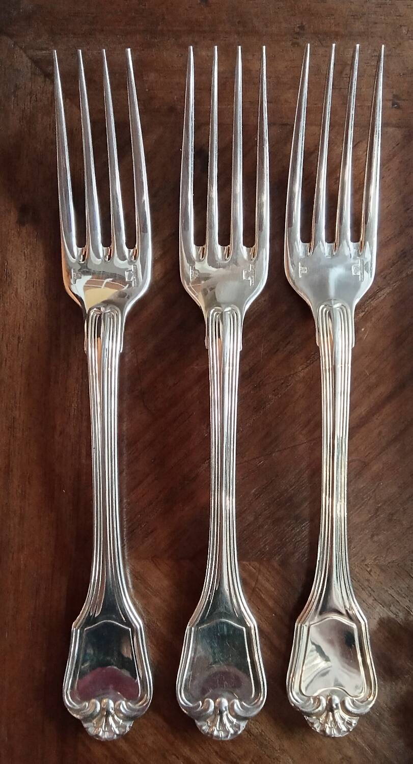 Old Christofle cutlery, Port Royal model, 15 pieces