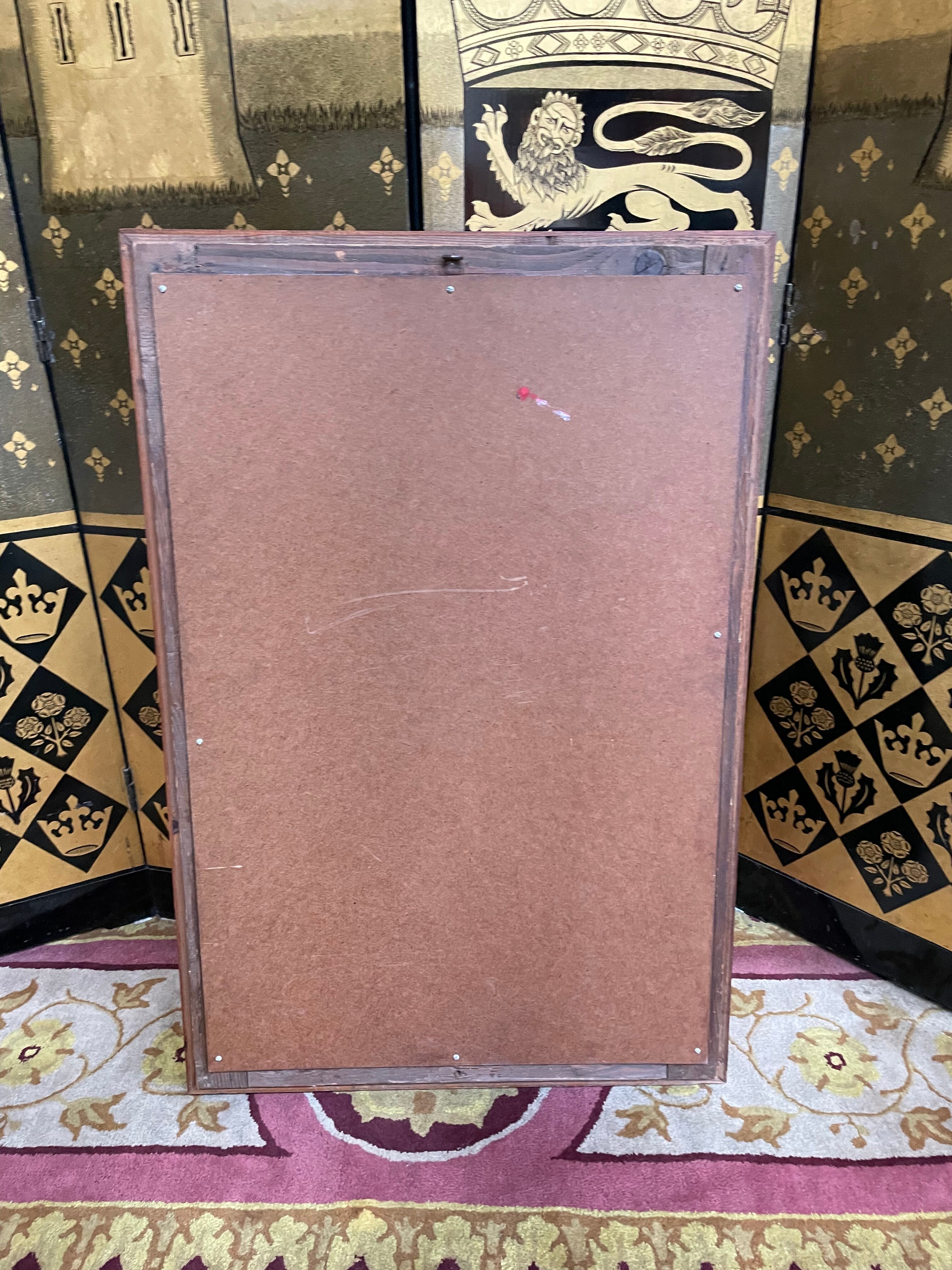 Oak mirror and old golden border