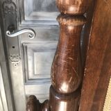 Swivel wooden mirror on stand
