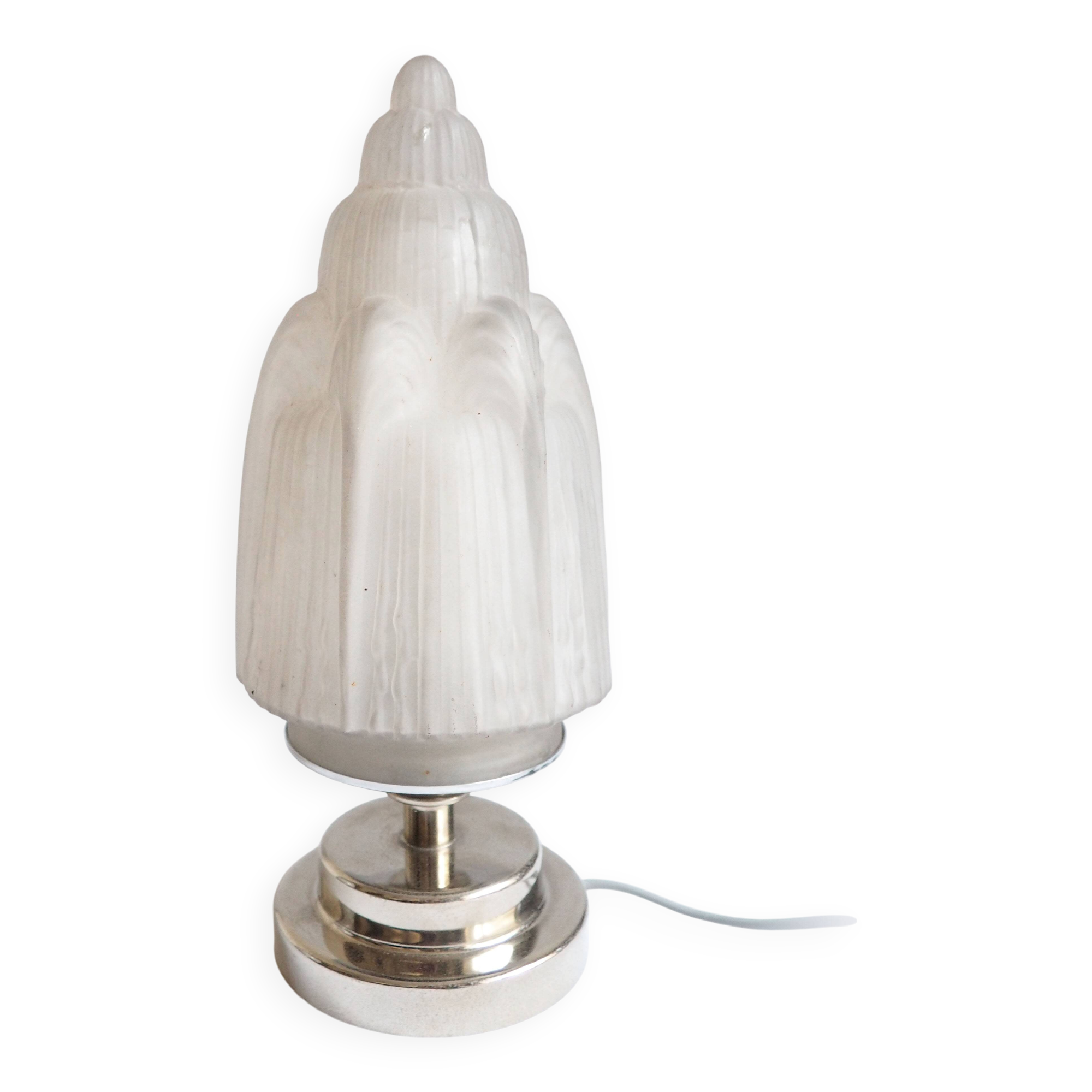 Art Deco fountain glass lamp