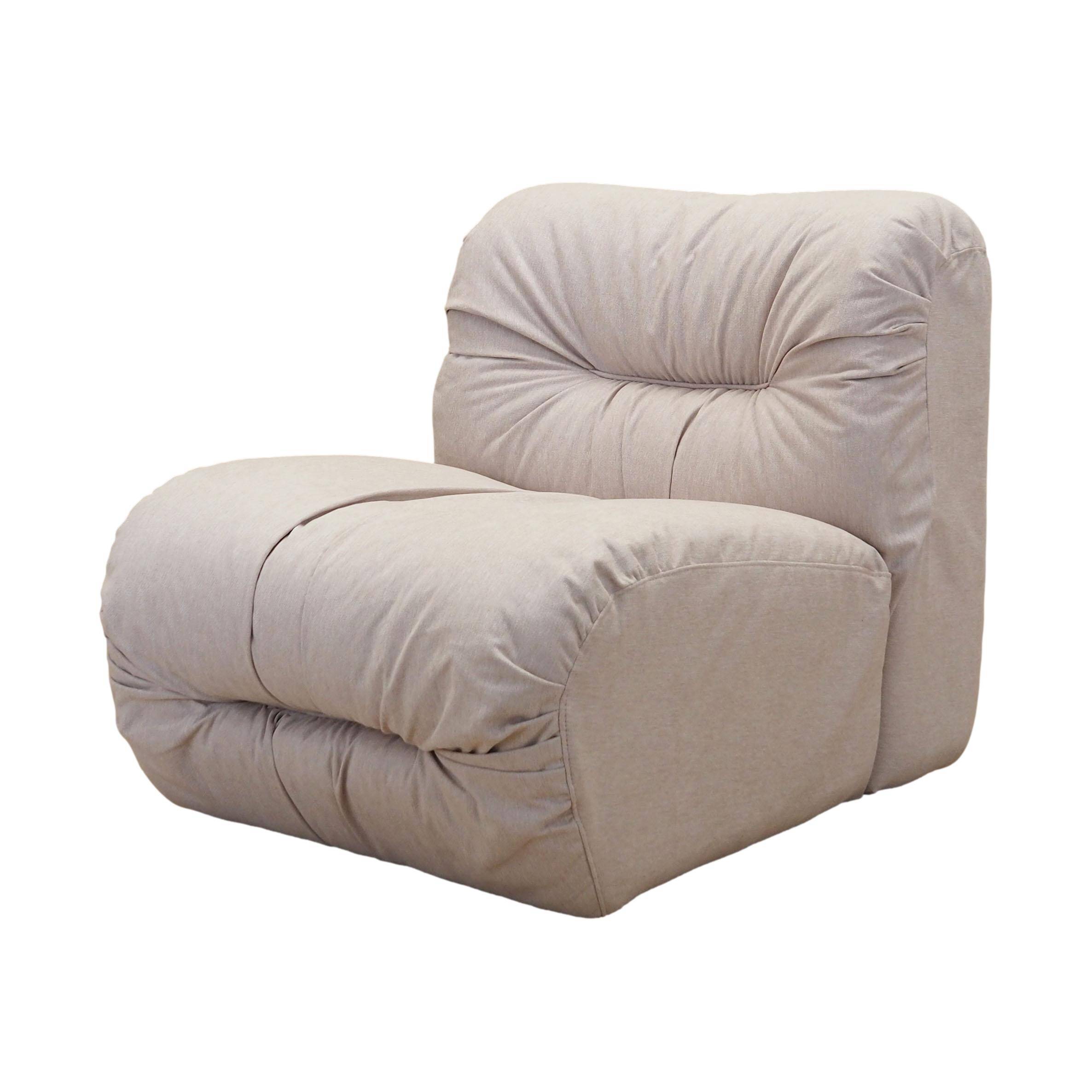 Beige armchair, Italian design, 1970s, production: Italy