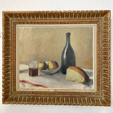 Framed still life by J. Aubry