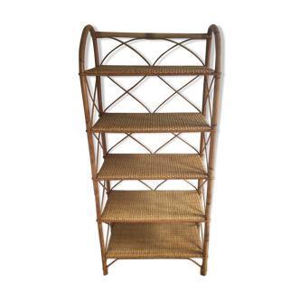 Rattan bookcase