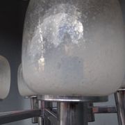 Luster chrome metal and blown glass 1970
