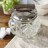 Glass and metal clamp