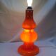 Vintage lamp foot in opaline orange double fires-years 70