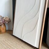Minimalist white relief painting