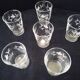 6 Vintage goblet-shaped table glasses Engraved decor