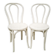 Paire de chaises bistrot Baumann blanches