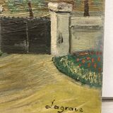 Oil on vintage canvas