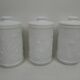 3 airtight opaline glass jars