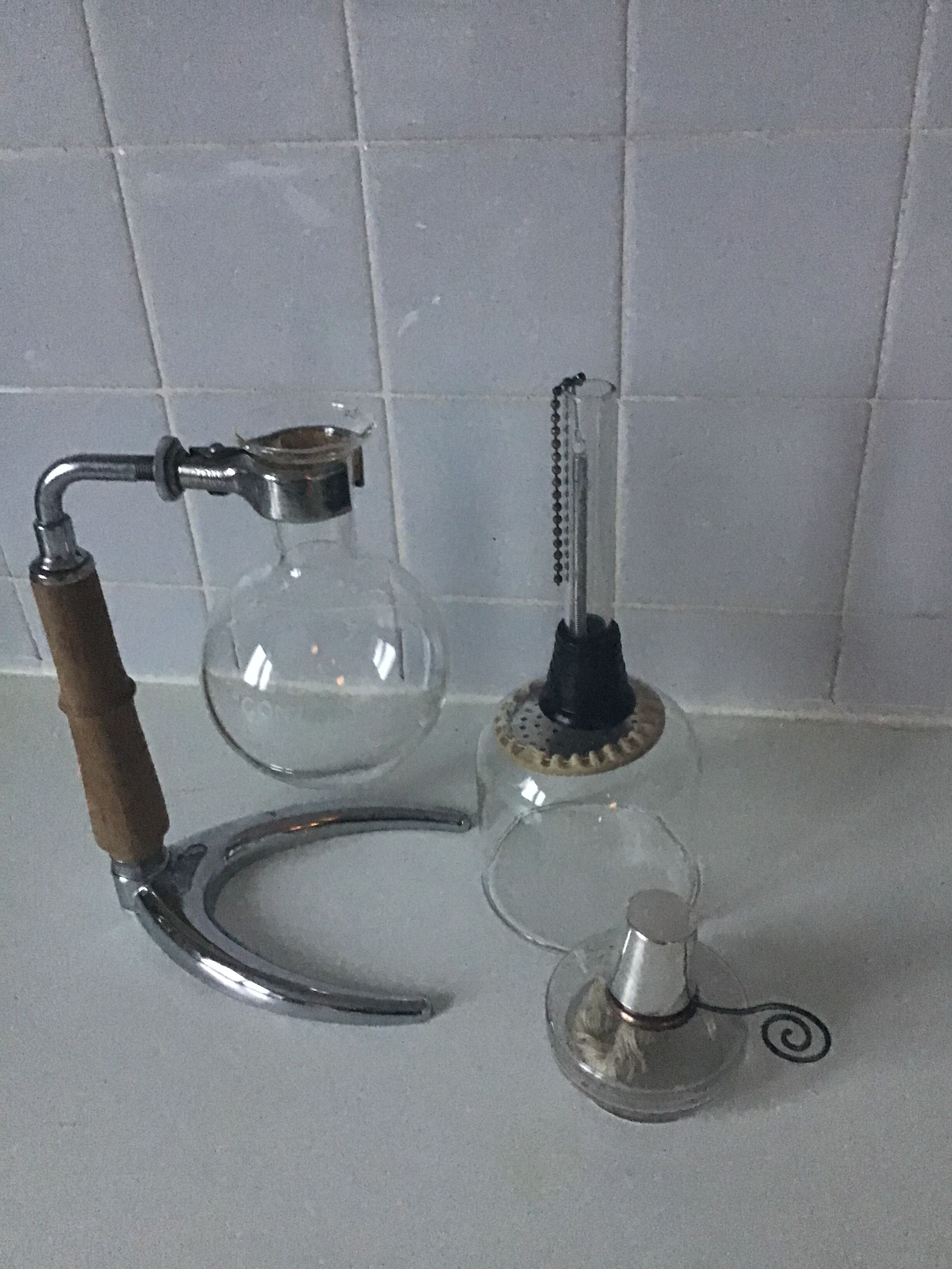 Cona coffee maker with depression model 1 table traditional model English