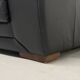 Black leather sofa — Italian postmodern design
